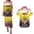 Custom Romania Football Go Champions Couples Matching Puletasi and Hawaiian Shirt Romanian Traditional Patern