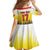 Custom Romania Football Go Champions Family Matching Long Sleeve Bodycon Dress and Hawaiian Shirt Romanian Traditional Patern