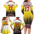 Custom Romania Football Go Champions Family Matching Long Sleeve Bodycon Dress and Hawaiian Shirt Romanian Traditional Patern