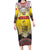 Custom Romania Football Go Champions Family Matching Long Sleeve Bodycon Dress and Hawaiian Shirt Romanian Traditional Patern