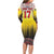 Custom Romania Football Go Champions Family Matching Long Sleeve Bodycon Dress and Hawaiian Shirt Romanian Traditional Patern