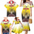 Custom Romania Football Go Champions Family Matching Mermaid Dress and Hawaiian Shirt Romanian Traditional Patern