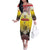 Custom Romania Football Go Champions Family Matching Off The Shoulder Long Sleeve Dress and Hawaiian Shirt Romanian Traditional Patern