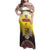 Custom Romania Football Go Champions Family Matching Off Shoulder Maxi Dress and Hawaiian Shirt Romanian Traditional Patern