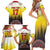 Custom Romania Football Go Champions Family Matching Short Sleeve Bodycon Dress and Hawaiian Shirt Romanian Traditional Patern