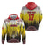 Custom Romania Football Go Champions Hoodie Romanian Traditional Patern