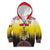 Custom Romania Football Go Champions Kid Hoodie Romanian Traditional Patern