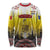 Custom Romania Football Go Champions Long Sleeve Shirt Romanian Traditional Patern