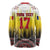 Custom Romania Football Go Champions Long Sleeve Shirt Romanian Traditional Patern