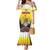 Custom Romania Football Go Champions Mermaid Dress Romanian Traditional Patern