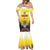 Custom Romania Football Go Champions Mermaid Dress Romanian Traditional Patern