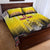 Custom Romania Football Go Champions Quilt Bed Set Romanian Traditional Patern