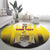 Custom Romania Football Go Champions Round Carpet Romanian Traditional Patern