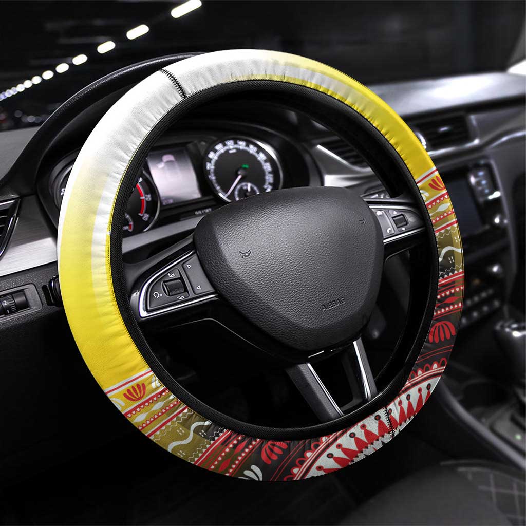 Romania Football Go Champions Steering Wheel Cover Romanian Traditional Patern