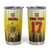 Custom Romania Football Go Champions Tumbler Cup Sporty Style with Romanian Traditional Patern