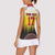 Custom Romania Football Go Champions Women Sleeveless Polo Shirt Romanian Traditional Patern