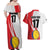 Custom Romania Tennis Winners Never Quit Couples Matching Off Shoulder Maxi Dress and Hawaiian Shirt Sporty Style