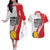 Custom Romania Tennis Winners Never Quit Couples Matching Off The Shoulder Long Sleeve Dress and Hawaiian Shirt Sporty Style