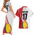 Custom Romania Tennis Winners Never Quit Couples Matching Short Sleeve Bodycon Dress and Hawaiian Shirt Sporty Style