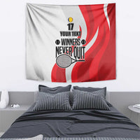 Custom Romania Tennis Winners Never Quit Tapestry Sporty Style