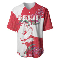 Greenland Flag Style Baseball Jersey Polar Pear
