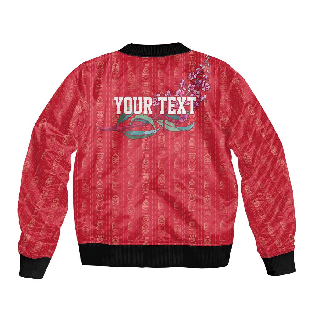 Greenland Flag Style Bomber Jacket Polar Pear