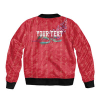 Greenland Flag Style Bomber Jacket Polar Pear