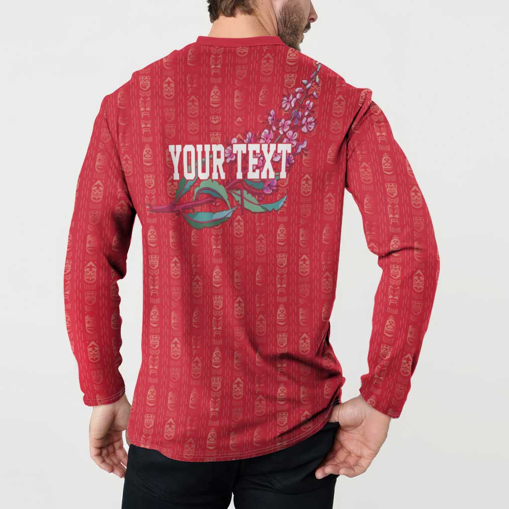 Greenland Flag Style Button Sweatshirt Polar Pear