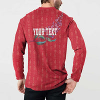Greenland Flag Style Button Sweatshirt Polar Pear