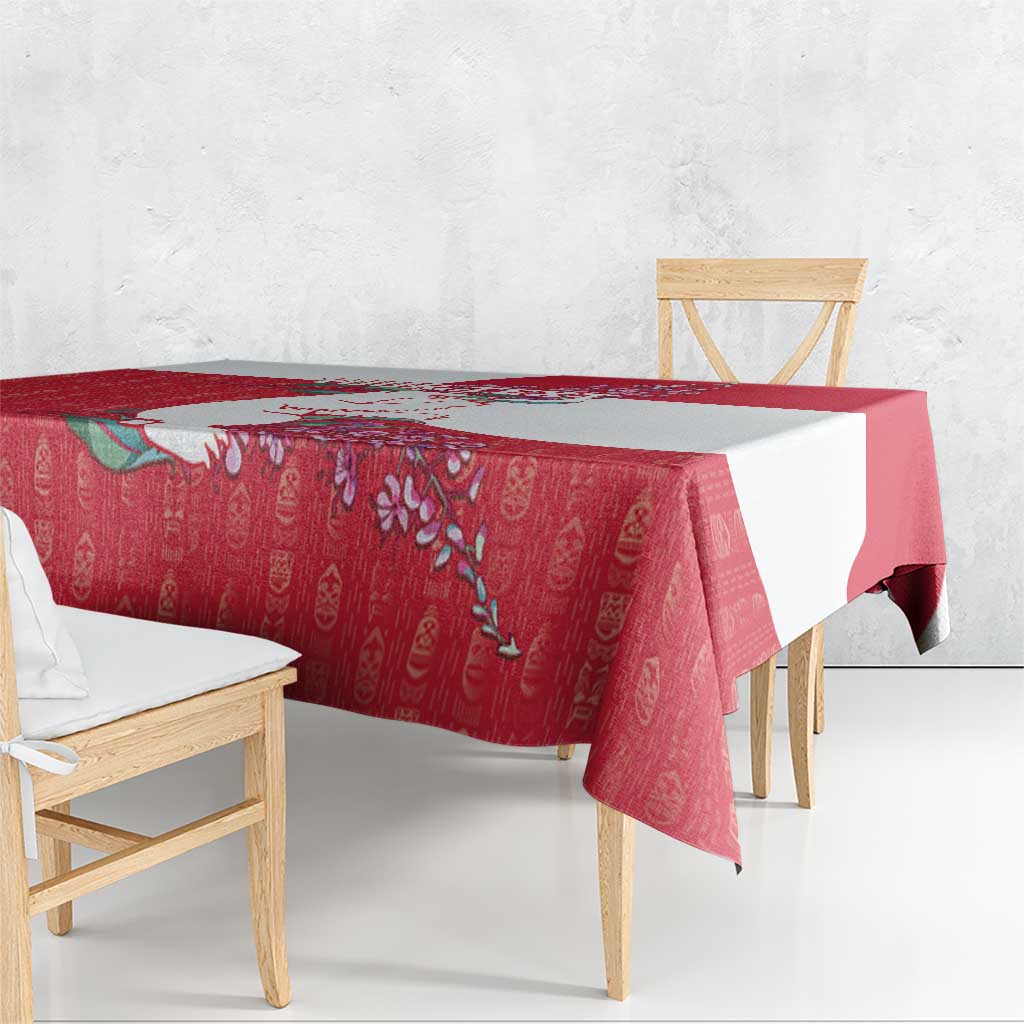 Greenland Flag Style Tablecloth Polar Pear