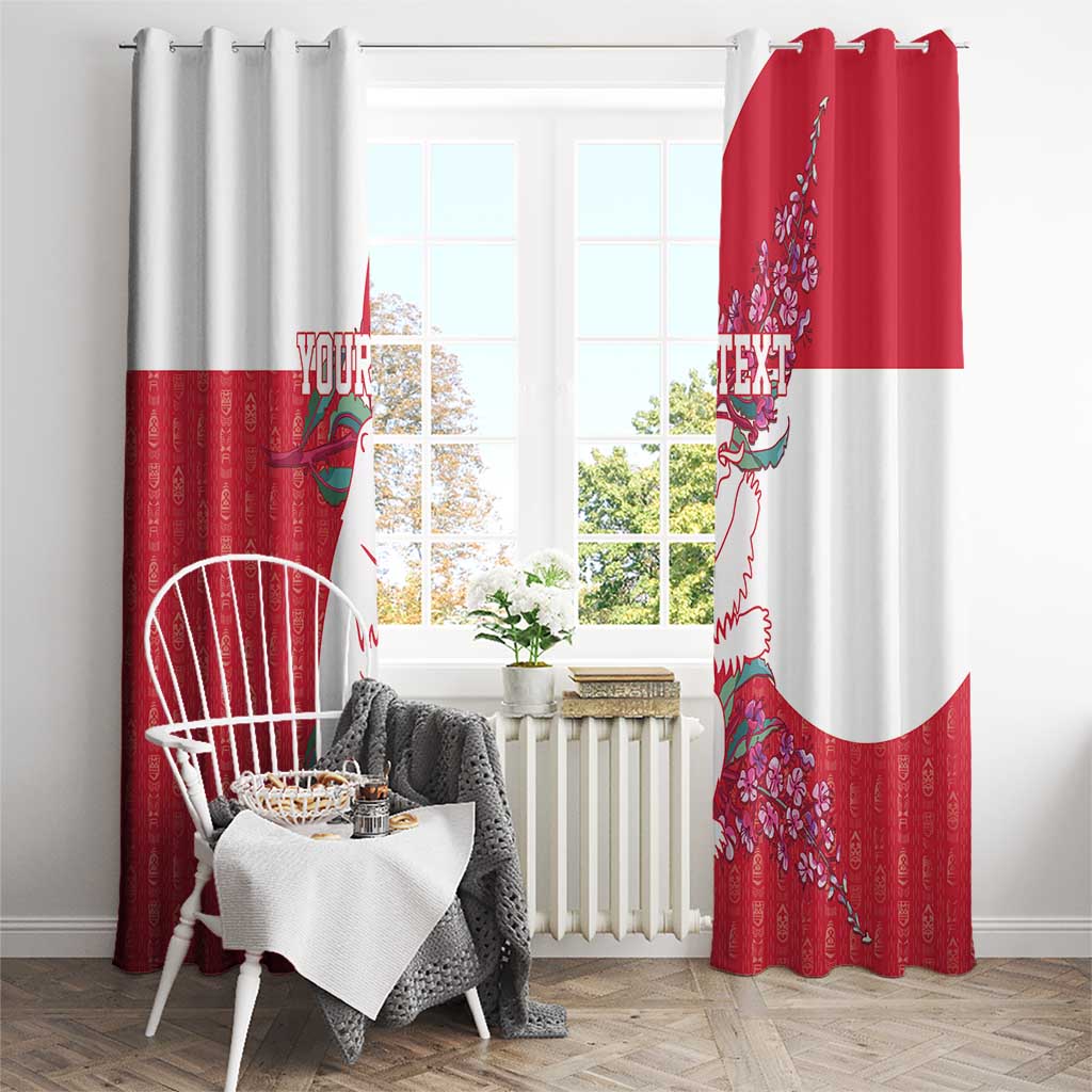 Greenland Flag Style Window Curtain Polar Pear