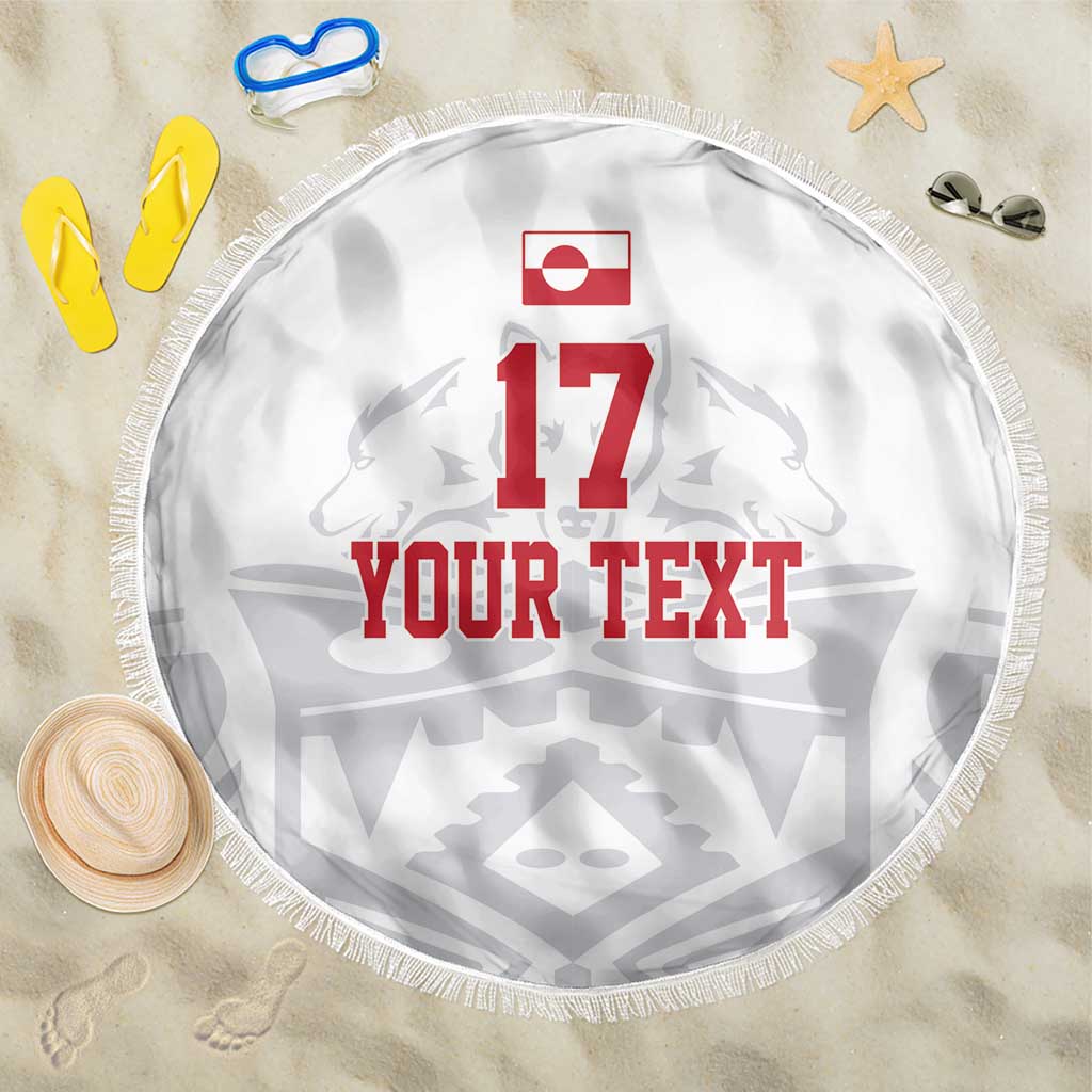 Custom Greenland Football Beach Blanket Polar-Bamserne 2022 Version