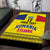 Custom Romania Rugby Go Champions Area Rug Romanian Traditional Patern