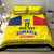 Custom Romania Rugby Go Champions Bedding Set Romanian Traditional Patern