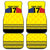 Custom Romania Rugby Go Champions Car Mats Romanian Traditional Patern