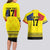 Custom Romania Rugby Go Champions Couples Matching Long Sleeve Bodycon Dress and Hawaiian Shirt Romanian Traditional Patern