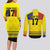 Custom Romania Rugby Go Champions Couples Matching Long Sleeve Bodycon Dress and Long Sleeve Button Shirt Romanian Traditional Patern