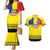 Custom Romania Rugby Go Champions Couples Matching Mermaid Dress and Hawaiian Shirt Romanian Traditional Patern