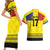 Custom Romania Rugby Go Champions Couples Matching Short Sleeve Bodycon Dress and Hawaiian Shirt Romanian Traditional Patern