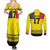 Custom Romania Rugby Go Champions Couples Matching Summer Maxi Dress and Long Sleeve Button Shirt Romanian Traditional Patern