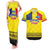 Custom Romania Rugby Go Champions Couples Matching Tank Maxi Dress and Hawaiian Shirt Romanian Traditional Patern