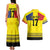 Custom Romania Rugby Go Champions Couples Matching Tank Maxi Dress and Hawaiian Shirt Romanian Traditional Patern