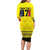 Custom Romania Rugby Go Champions Family Matching Long Sleeve Bodycon Dress and Hawaiian Shirt Romanian Traditional Patern