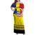 Custom Romania Rugby Go Champions Family Matching Off Shoulder Maxi Dress and Hawaiian Shirt Romanian Traditional Patern