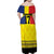 Custom Romania Rugby Go Champions Family Matching Off Shoulder Maxi Dress and Hawaiian Shirt Romanian Traditional Patern