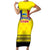 Custom Romania Rugby Go Champions Family Matching Short Sleeve Bodycon Dress and Hawaiian Shirt Romanian Traditional Patern