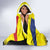 Custom Romania Rugby Go Champions Hooded Blanket Romanian Traditional Patern