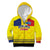 Custom Romania Rugby Go Champions Kid Hoodie Romanian Traditional Patern