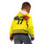 Custom Romania Rugby Go Champions Kid Hoodie Romanian Traditional Patern