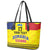 Custom Romania Rugby Go Champions Leather Tote Bag Romanian Traditional Patern